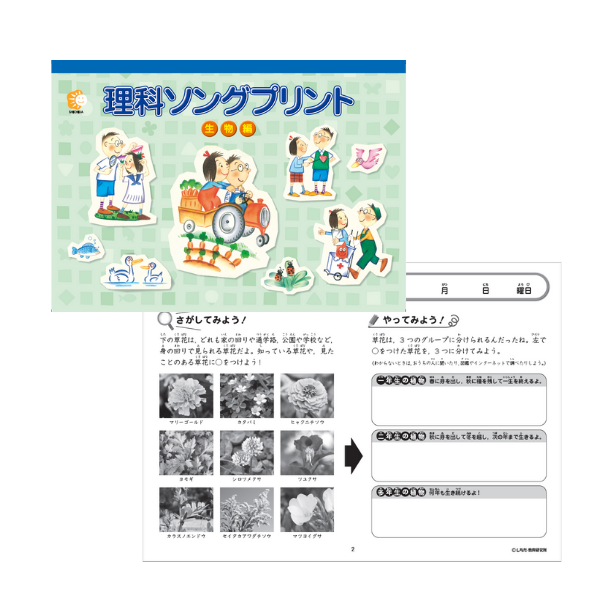 理科ソングプリント生物編【プリント教材】 | 七田式公式通販