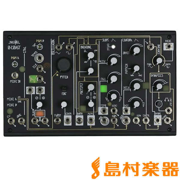 源を入れればすぐに本格的なモジュラーシンセシスが楽しめる、小型セミ