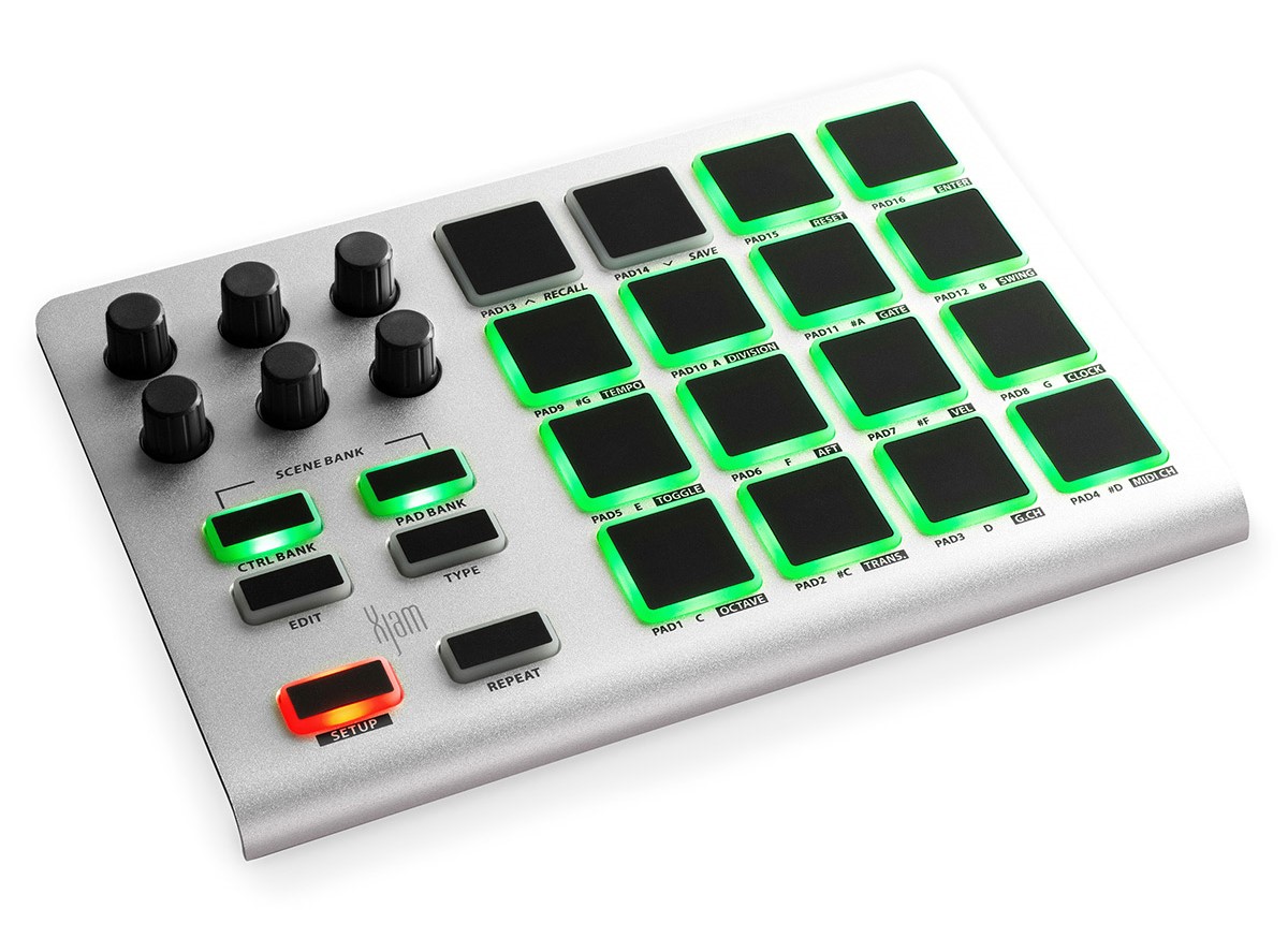 コンパクトなUSB MIDIパッドコントローラーESI『X jam USB MIDIパッド
