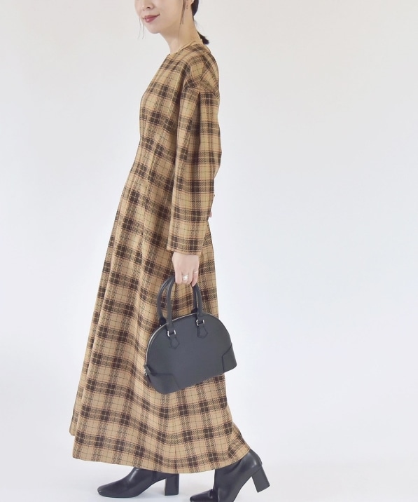 quaranciel:〈手洗い可能〉チェック シェイプ ワンピース｜ SHIPS 公式