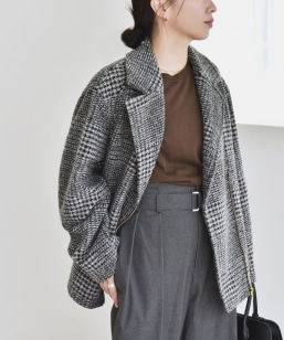 SHIPS any: ブロック ツイード コクーン コート｜ SHIPS 公式サイト