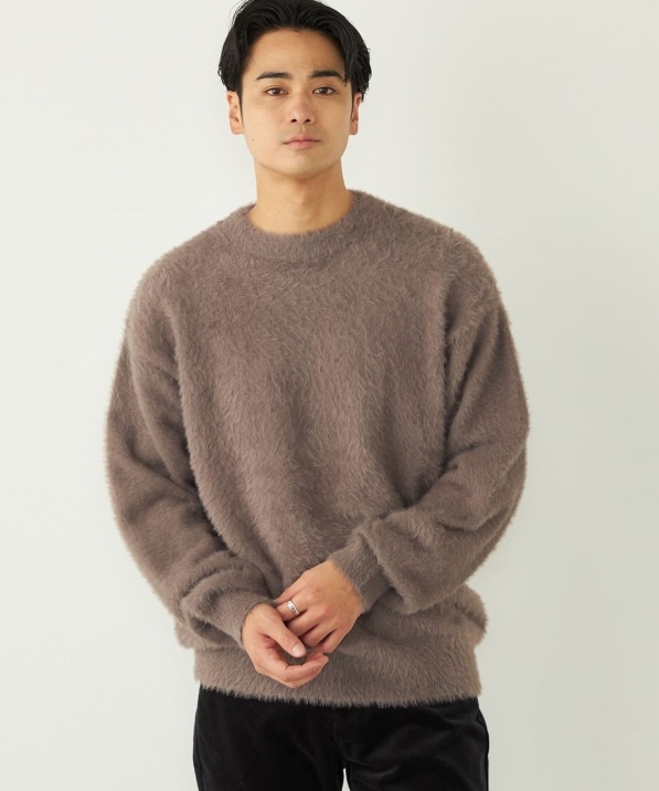 SHIPS Colors:〈手洗い可能〉シャギー クルーネック ニット｜ SHIPS