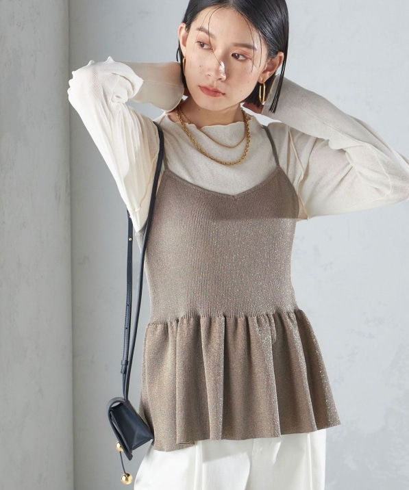 手洗い可能〉ラメ ペプラム キャミソール 24SS ◇｜ SHIPS 公式サイト