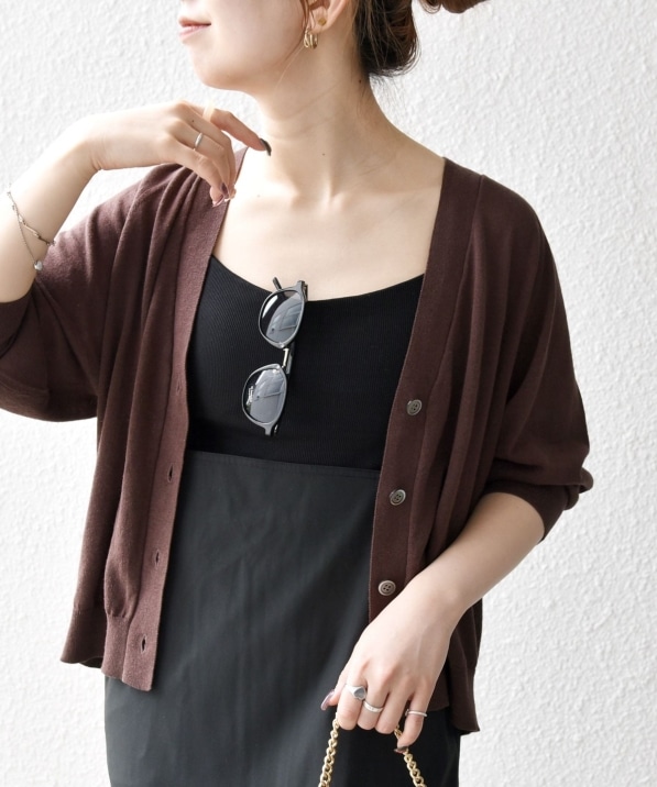 一部追加予約》SHIPS any:〈手洗い可能〉リネン ミックス Vネック