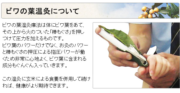 ビワ葉温灸療法 細棒もぐさ温灸セット【三栄商会】