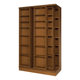 ブックマンの後継品。雅・3重スライド書棚・高さ178cm【書斎家具屋】