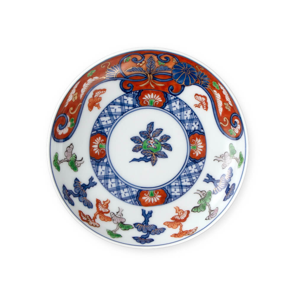 源右衛門】古伊万里の伝統 日本名窯 舘林源右衛門作 染付濃双鳥文 特大