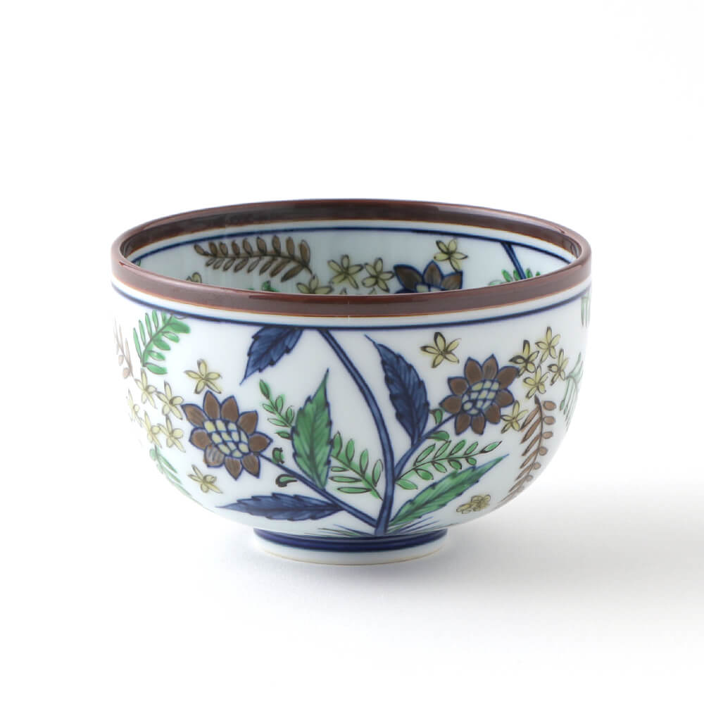 染錦更紗手花蝶文 飯碗 ｜ 有田焼の源右衛門窯公式オンラインショップ