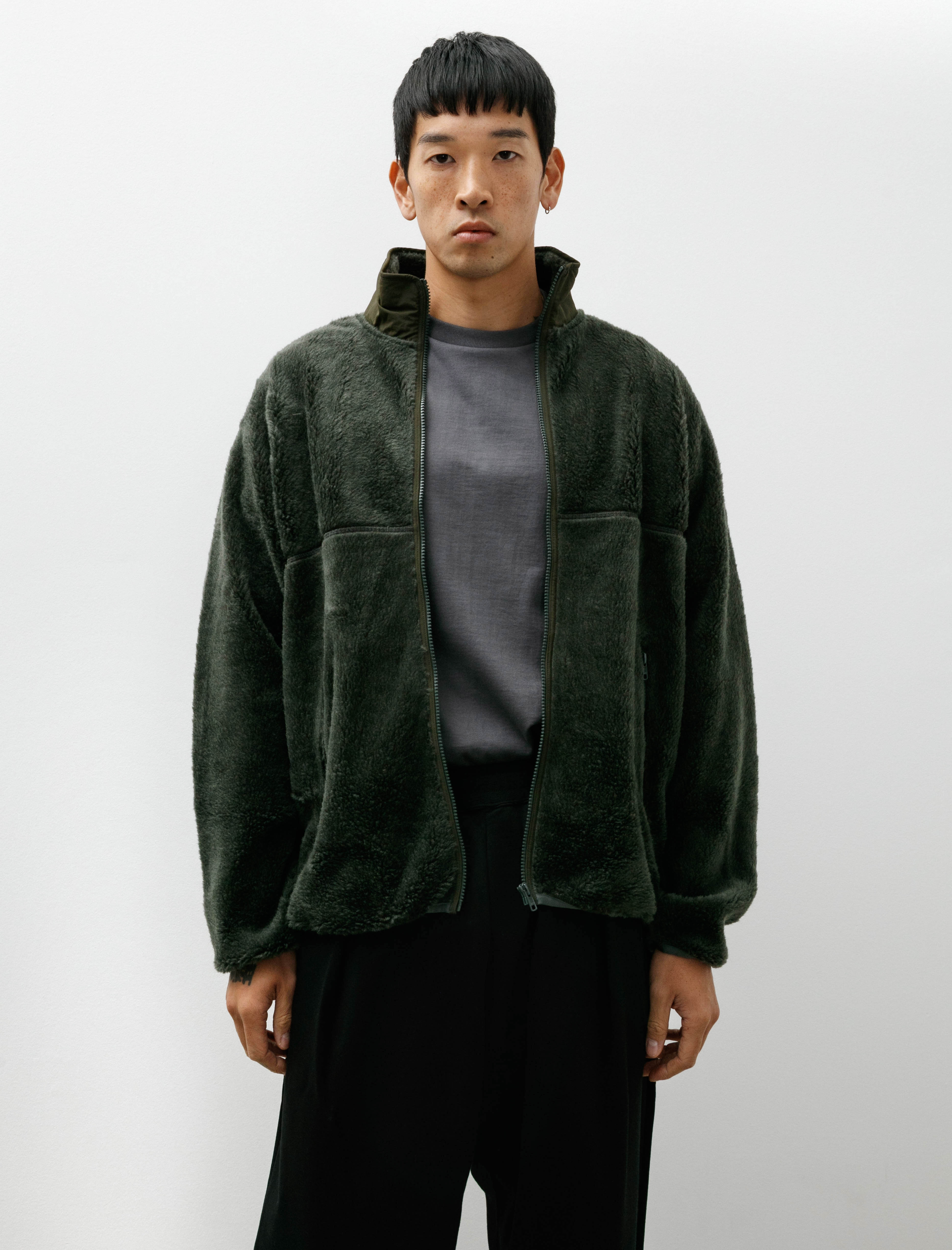 Graphpaper Wool Boa Zip-Up Blouson Green – Neighbour