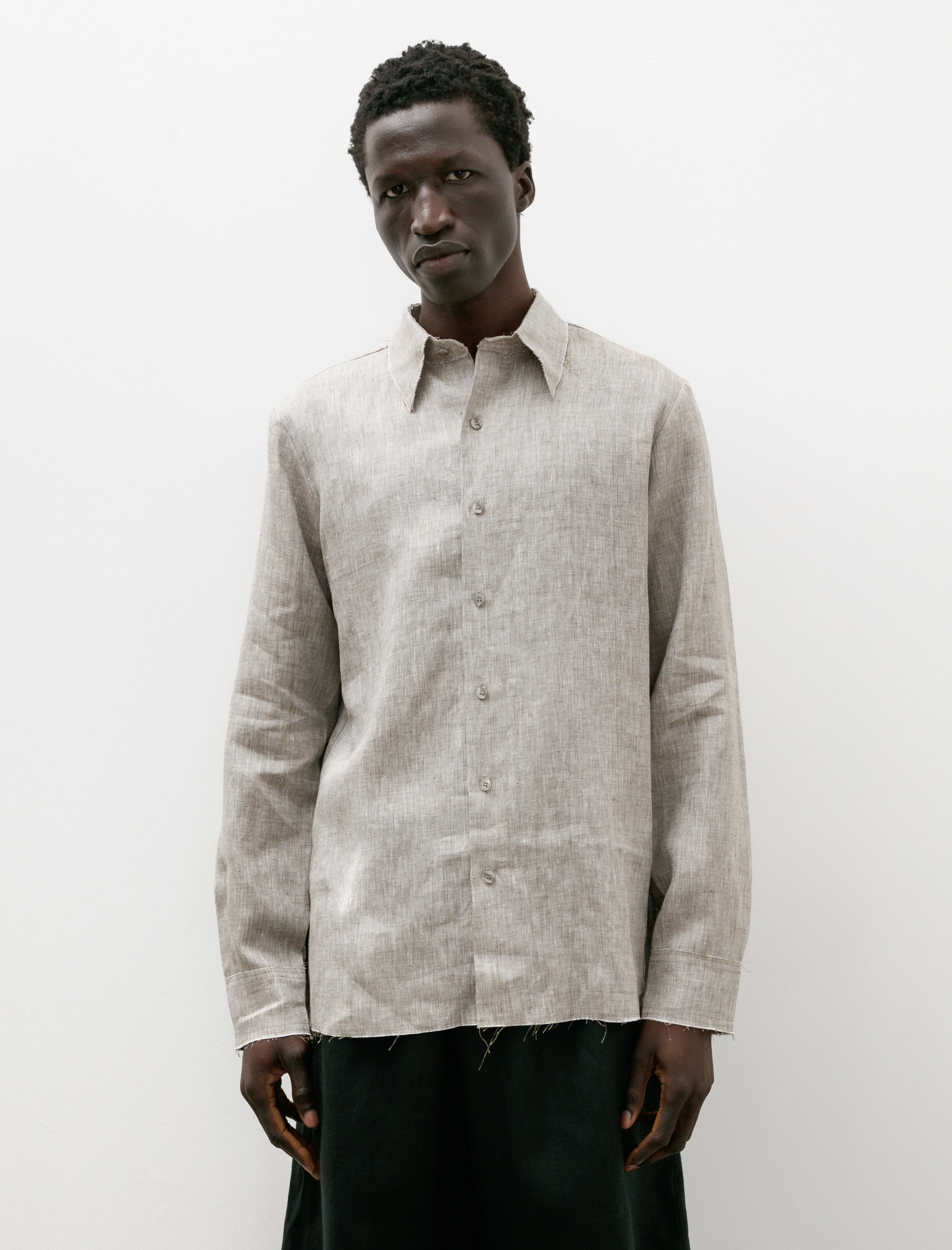 Gabriela Coll Garments No. 197 Linen Shirt Grey Melange – Neighbour