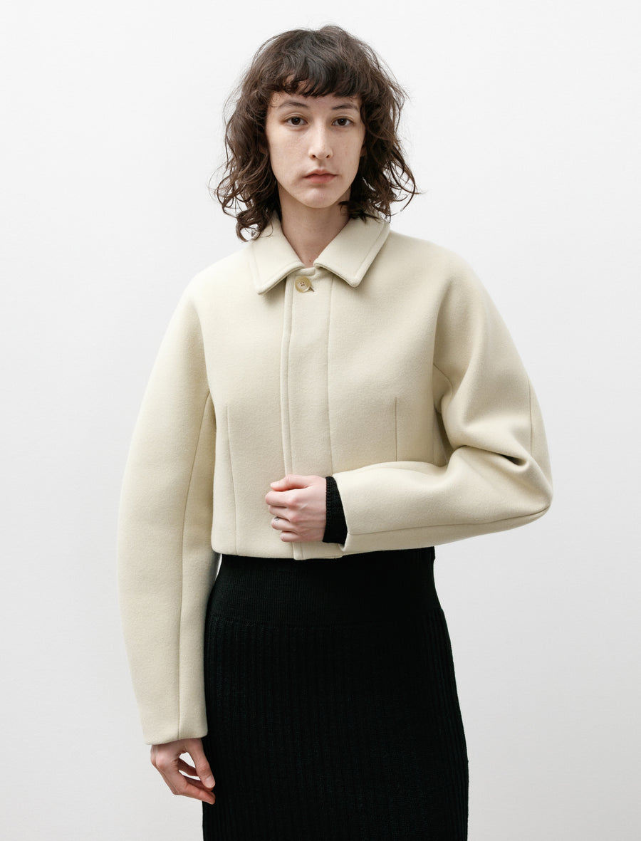 Auralee Sponge Wool Melton Short Blouson Light Lime – Neighbour