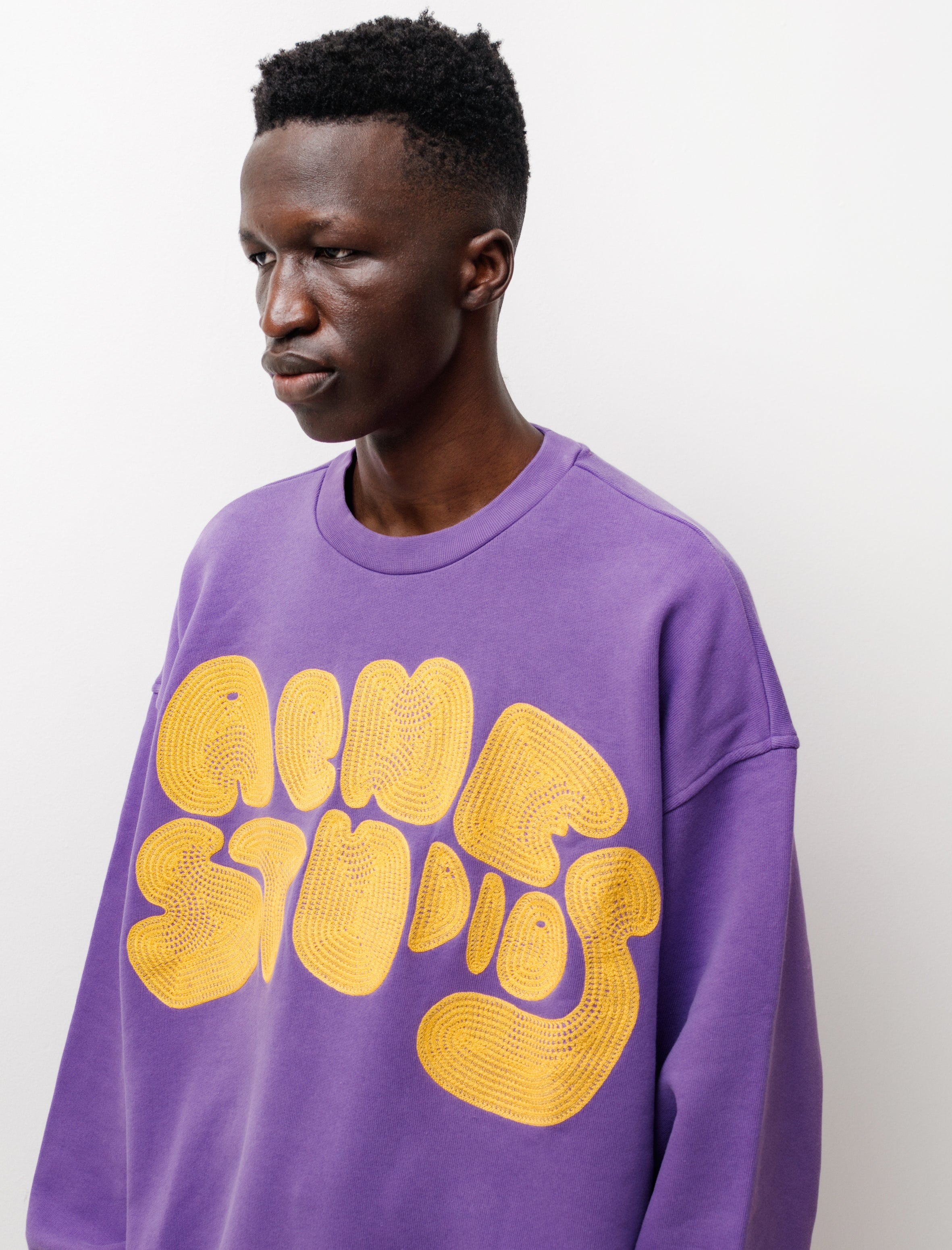 Acne Studios Bubble Logo Crewneck Lilac – Neighbour