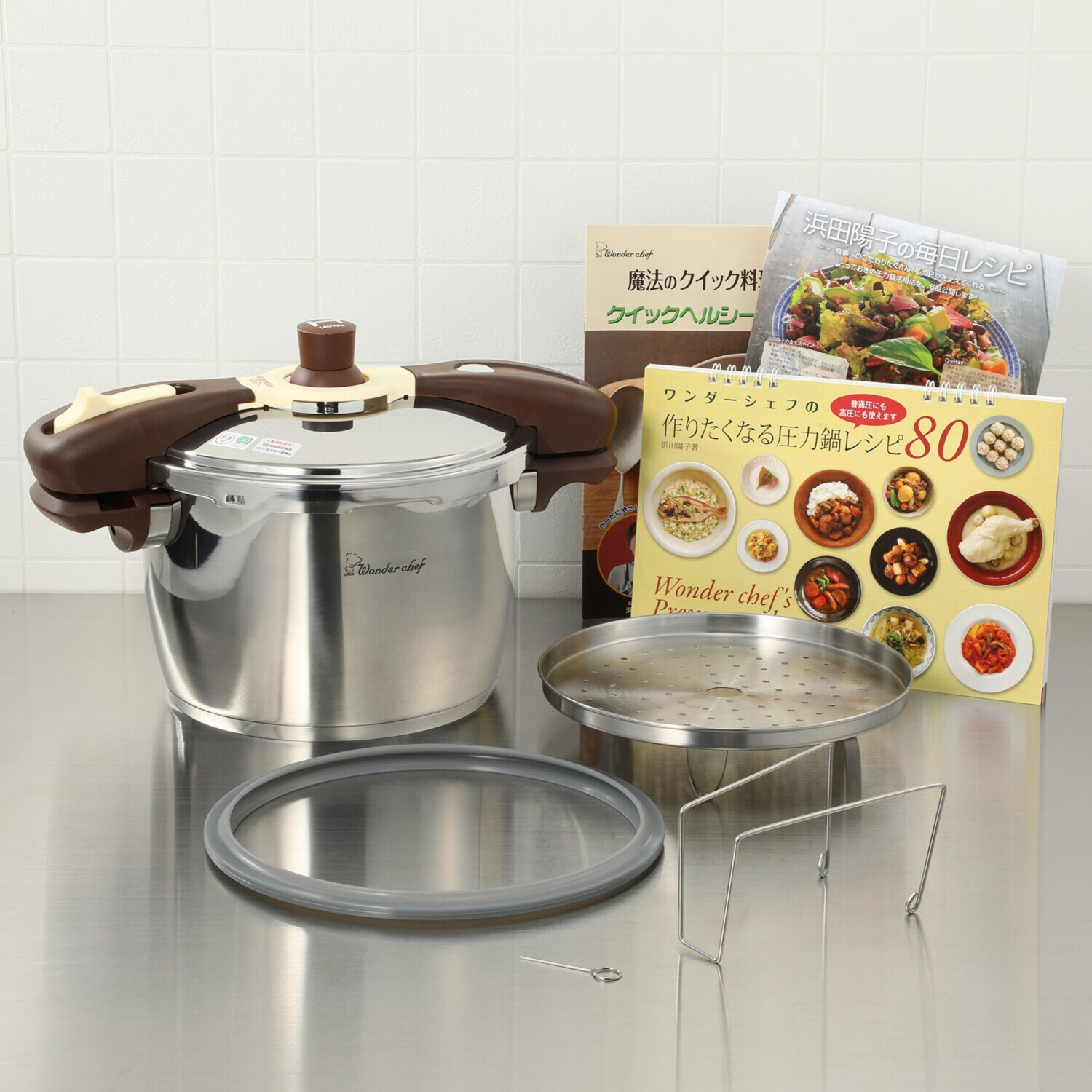 ワンダーシェフ 浜田ママの 魔法のクイック料理 内面フッ素樹脂加工の