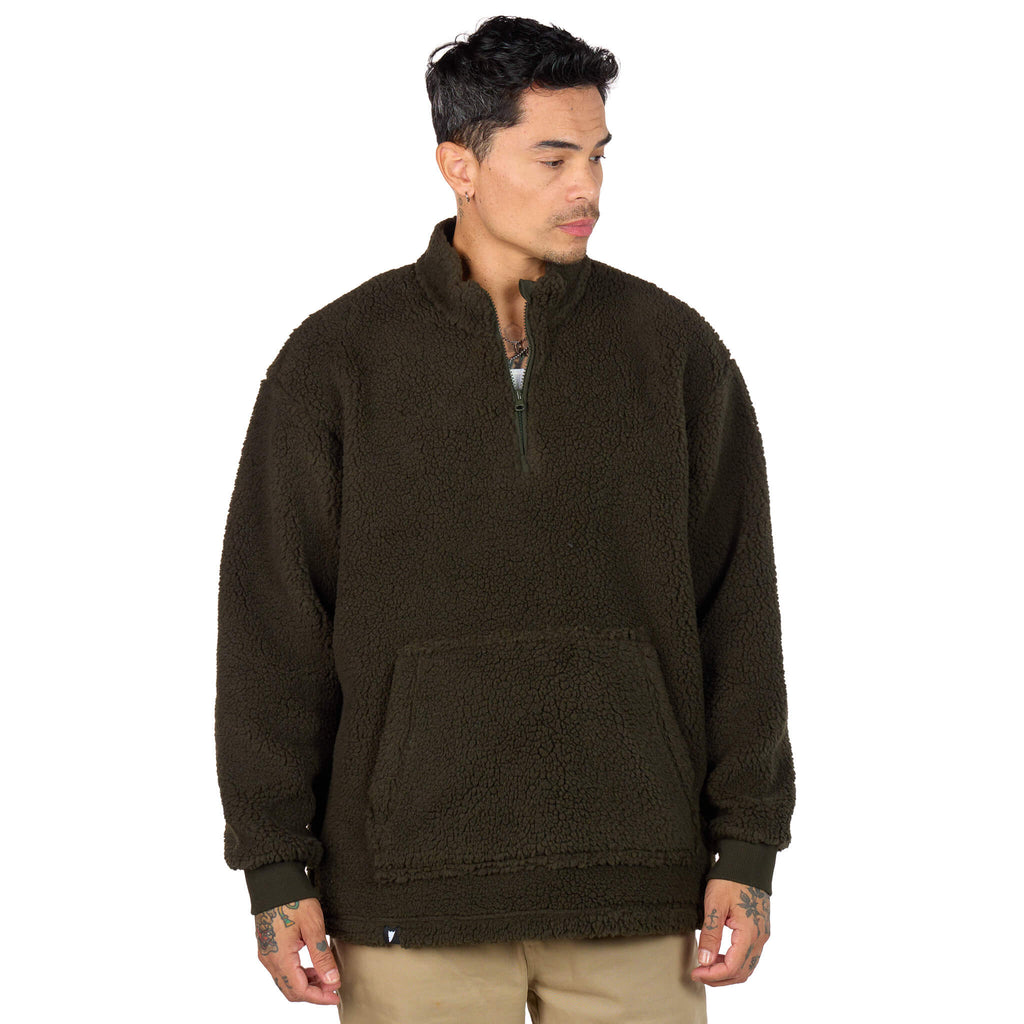 New) Sherpa Quarter Zip - Olive – Cove USA