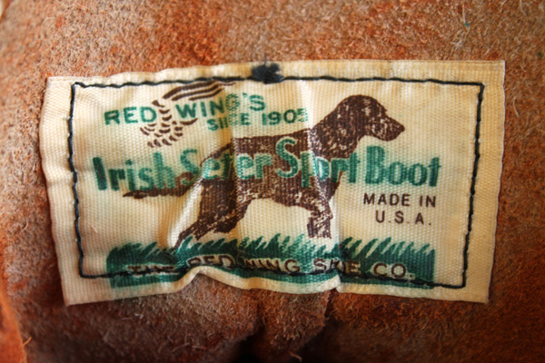 80s REDWINGレッドウイング 875 犬タグ アイリッシュセッター ブーツ