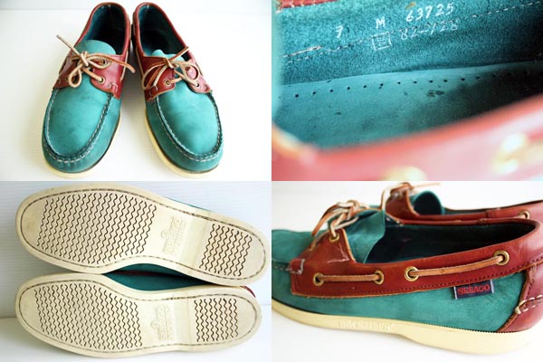 USA製 SEBAGO DOCKSIDES セバゴ ツートン レザー モカシン デッキ