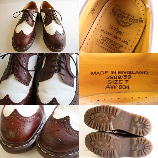 英国製 DR.MARTENSドクターマーチン ウイングチップ レザーシューズ 茶
