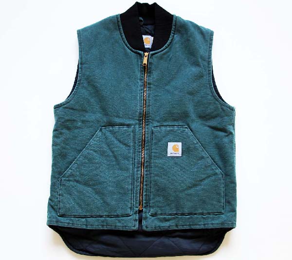 80s USA製 carharttカーハート キルティングライナー ダックベスト MR