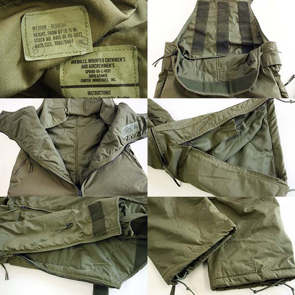 90s 米軍 CVC 中綿入り アラミド オーバーオール M-R - Sixpacjoe Web Shop