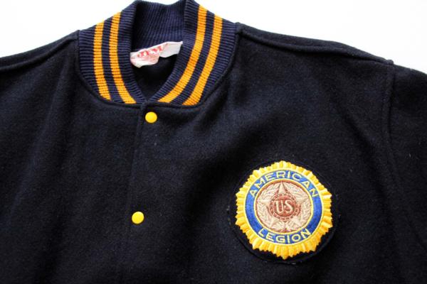 60s JEM AMERICAN LEGION メルトン ウール スタジャン 紺 XL