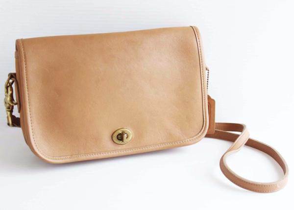 USA製オールド コーチ レザー ショルダーバッグ ベージュ☆212