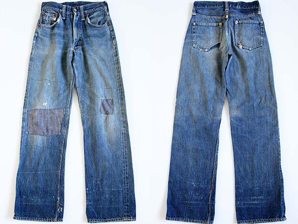 50s LEVI'Sリーバイス 503 Z XX パッチワーク リペア デニムパンツ w23