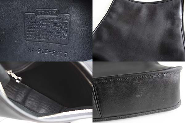 USA製COACHオールド コーチ レザー ショルダーバッグ 黒☆9073