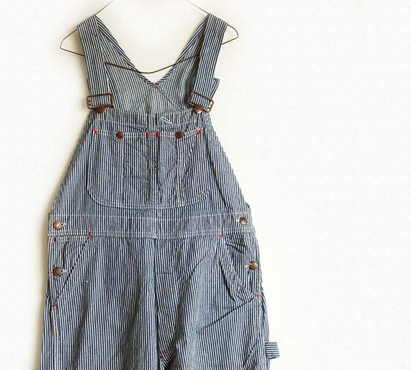 70s BIGMACビッグマック ヒッコリー ストライプ オーバーオール