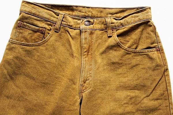 90s USA製 Levi'sリーバイス 560 カラーデニムパンツ マスタード w34