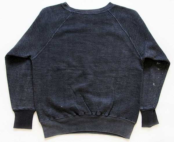 60s UNKNOWN 無地 ツートン コットン スウェット 黒 フェード