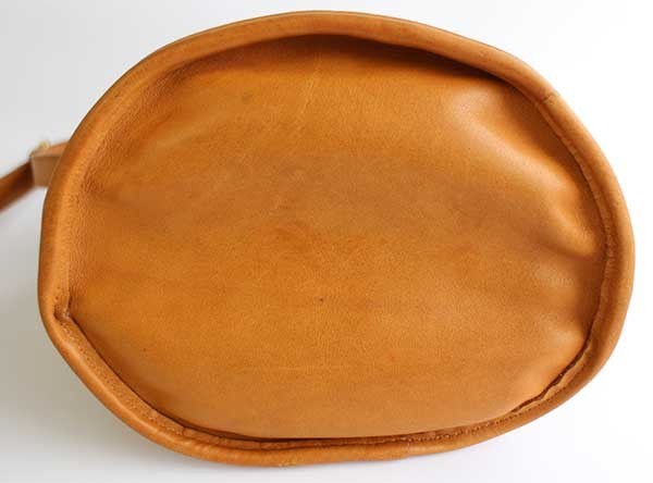 USA製 COACH オールド コーチ 巾着 レザー ショルダーバッグ 茶☆9746