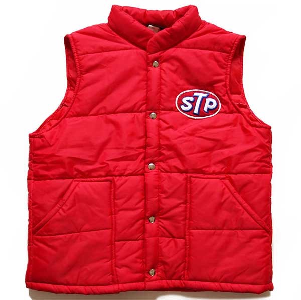 70s Swingster STP パッチ付き 中綿入り レーシングベスト 赤 L