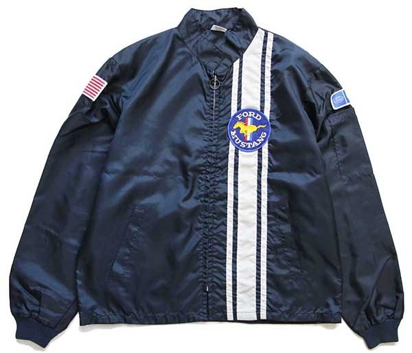 70s FORDフォード MUSTANG 星条旗 パッチ付き ナイロン レーシング