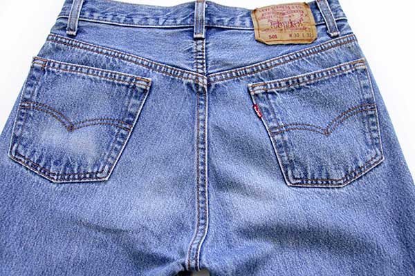 90s USA製 Levi'sリーバイス 501 デニムパンツ w30 L32☆76