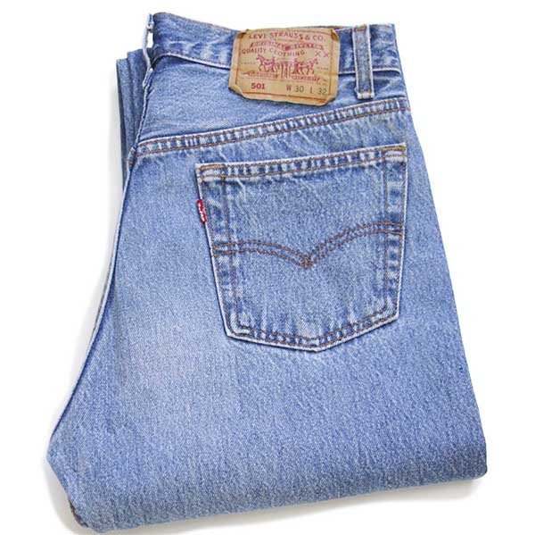 90s USA製 Levi'sリーバイス 501 デニムパンツ w30 L32☆76