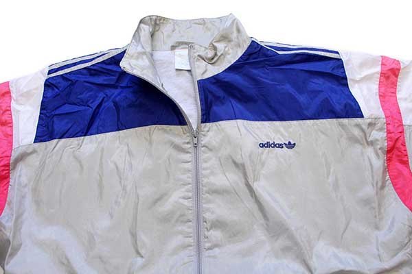 90s adidasアディダス トレフォイル ロゴ刺繍 マルチカラー 切り替え