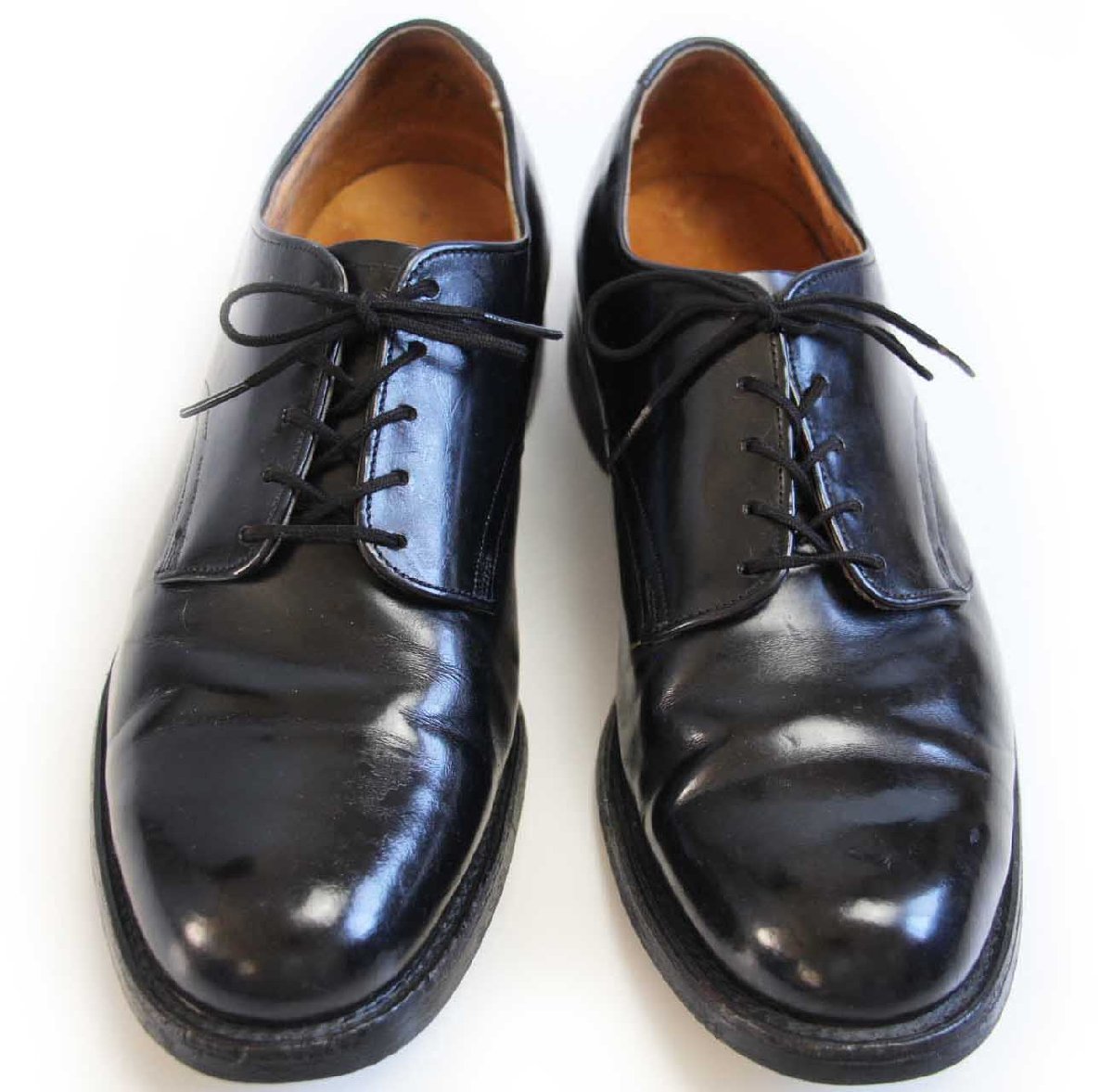 80s 米軍 サービスシューズ レザーシューズ 黒 6W☆革靴 - Sixpacjoe