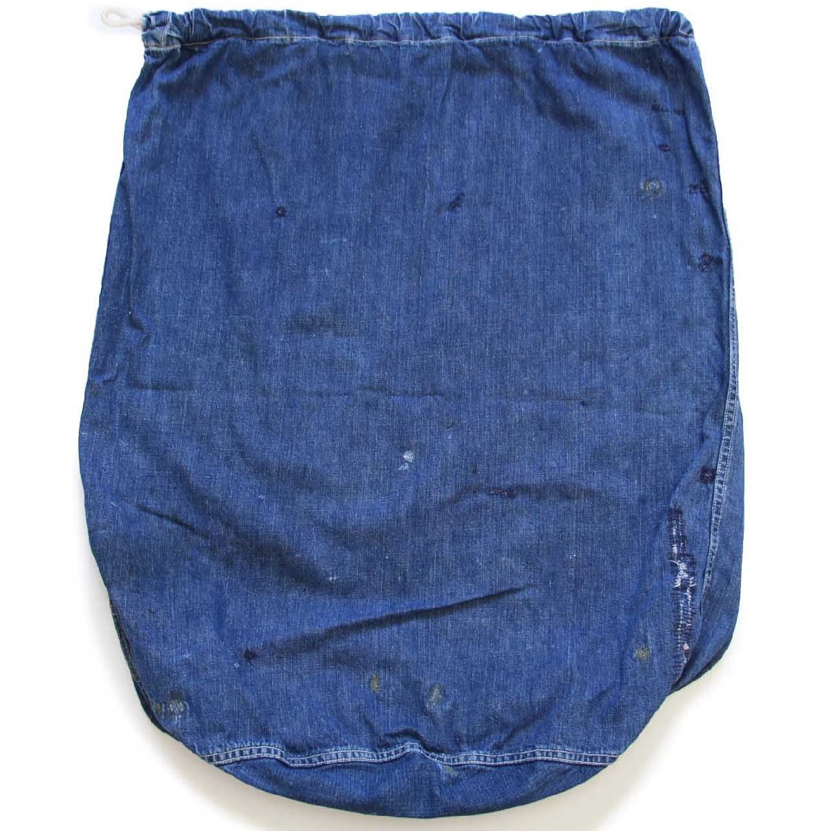 40s 米軍 U.S.NAVY インディゴ デニム バラックバッグ☆ランドリー