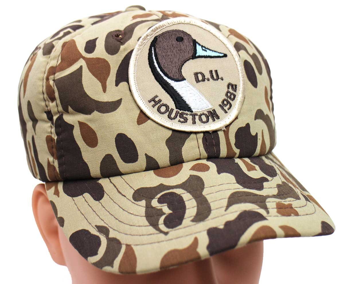 80s D.U. HOUSTON 1982 ダック パッチ付き ダックハンターカモ