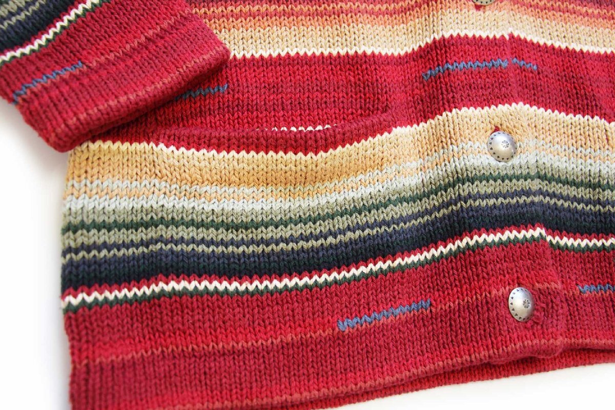 00s LAUREN ラルフローレン ネイティブ柄 ショールカラー コンチョ