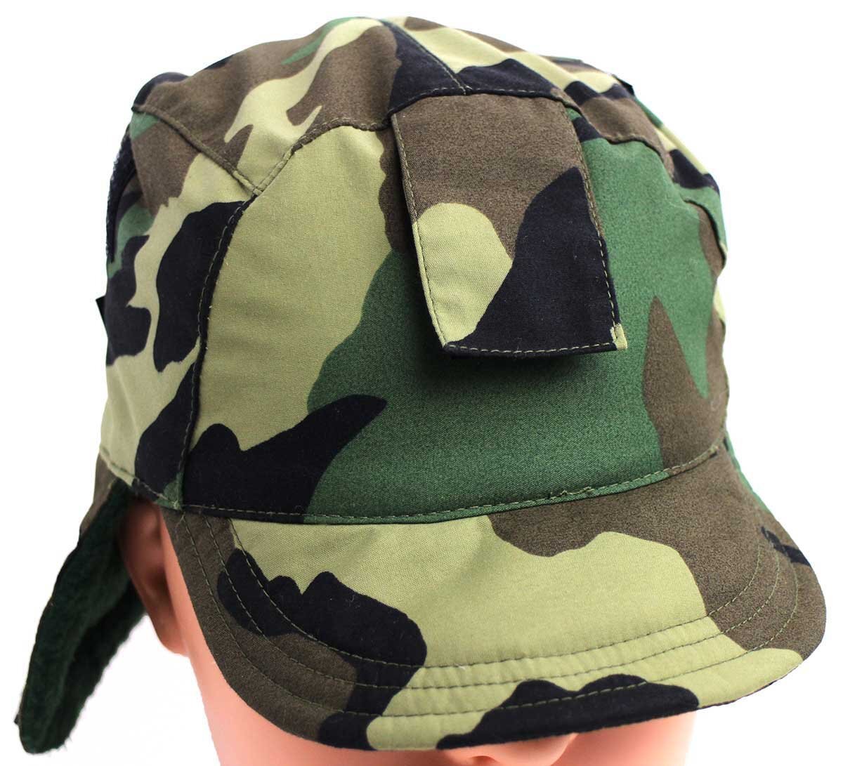 90s イタリア軍 ウッドランドカモ フリースライナー 耳当て付き GORE