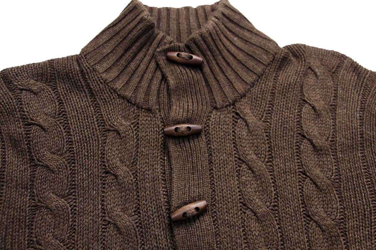 90s ポロ ラルフローレン ハイネック ケーブル編み シルクニット