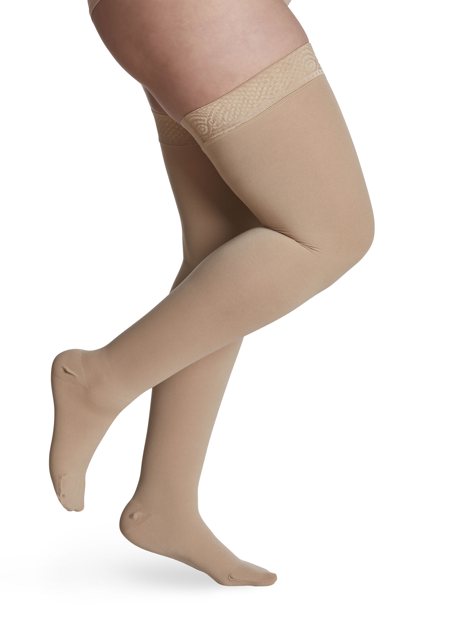 Sigvaris Opaque Thigh-High Thigh w/Grip-Top - SIGVARIS GROUP US