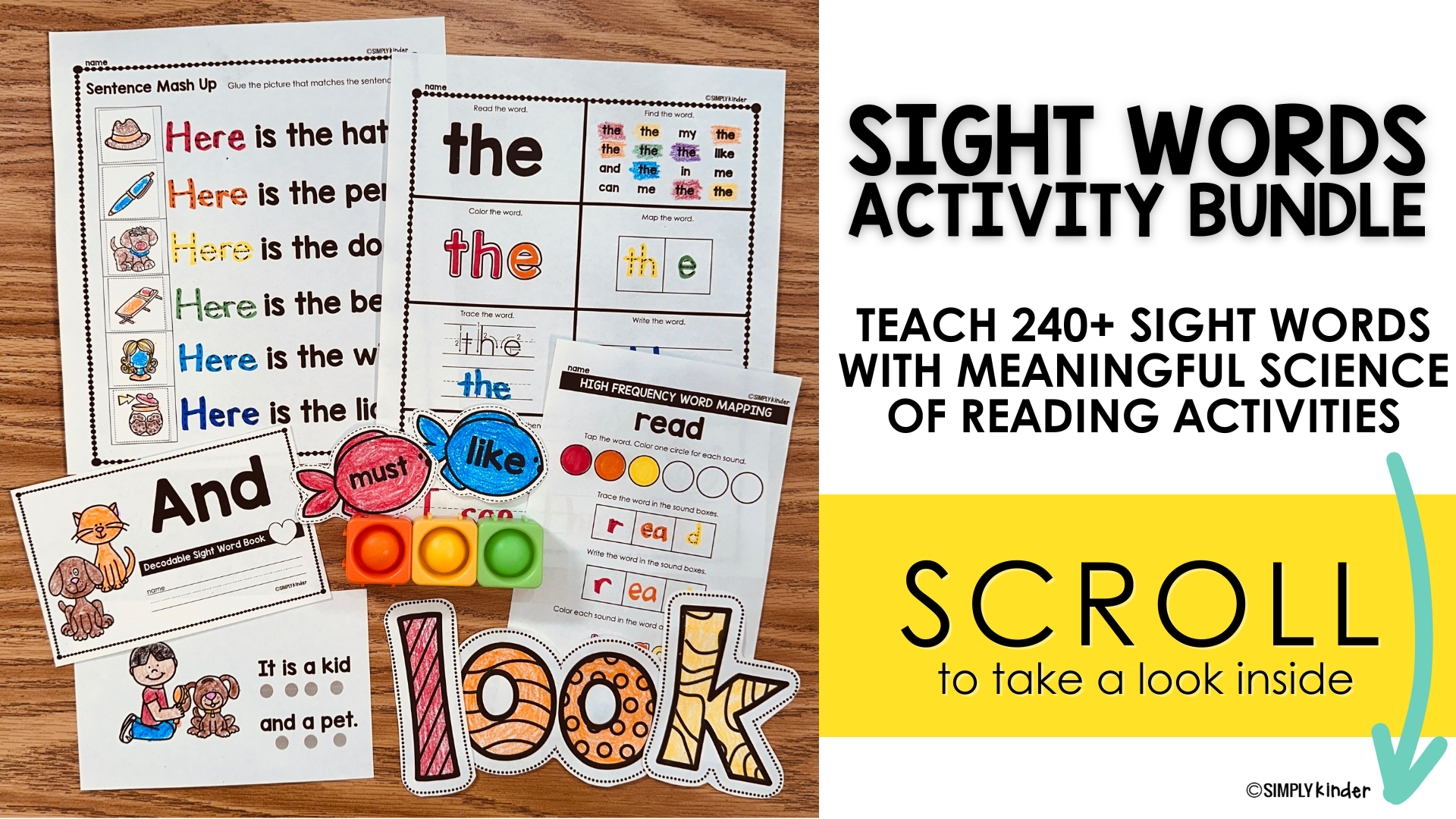 Sight Words Practice, Activities, Worksheets, Books, Kindergarten