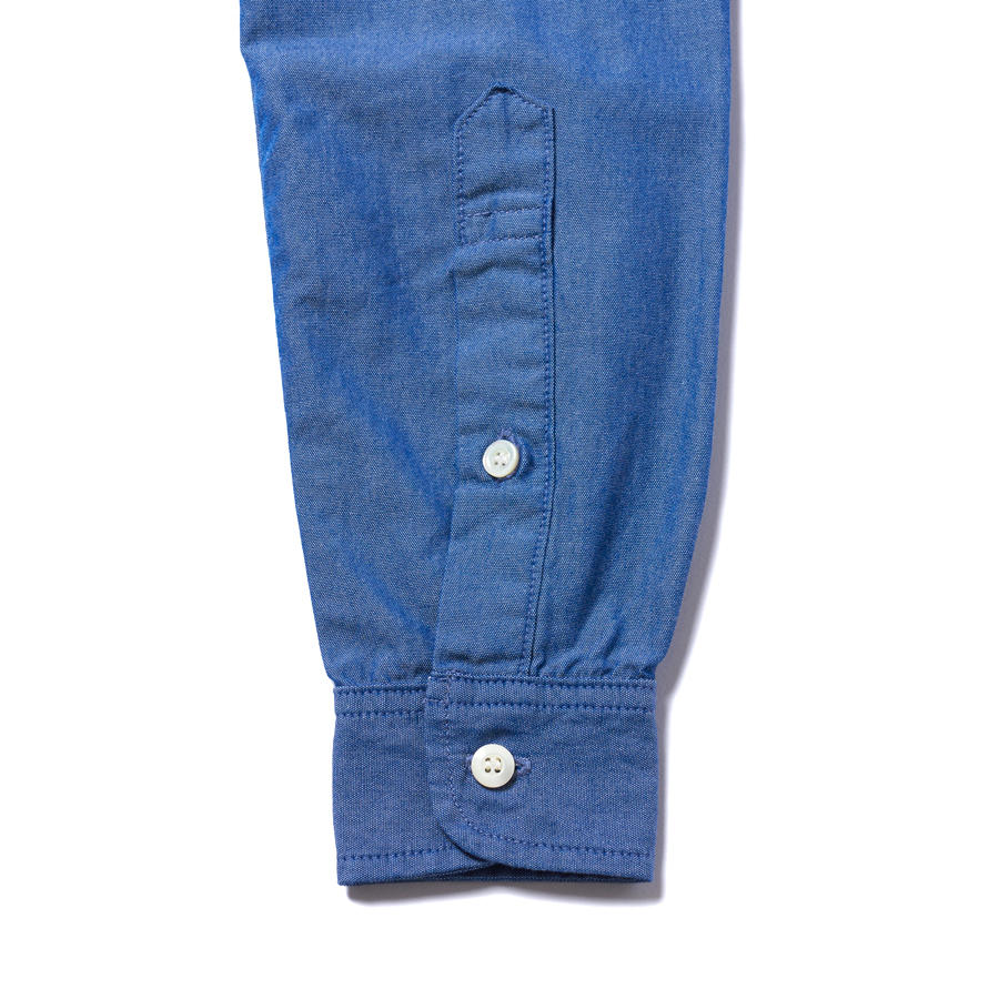 ダンガリークロスボタンダウンシャツ サックスブルー | SINME