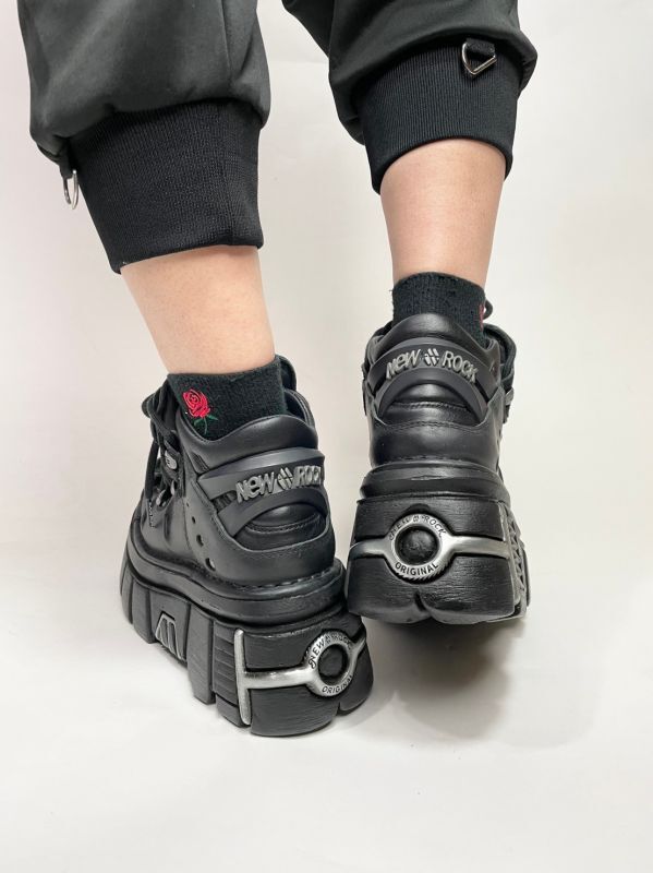 ⭐即納⭐M-106-S112 / プレート / 厚底スニーカー / 本革【NEW ROCK