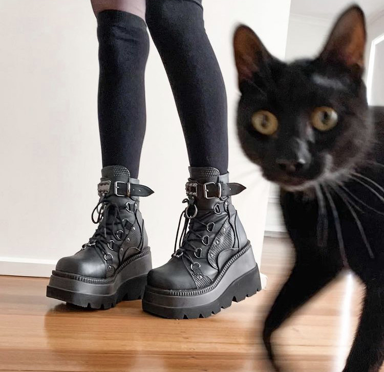 取り寄せ]SHAKER-60 / スパイク厚底ブーツ【DEMONIA】 | Spider Rock Web