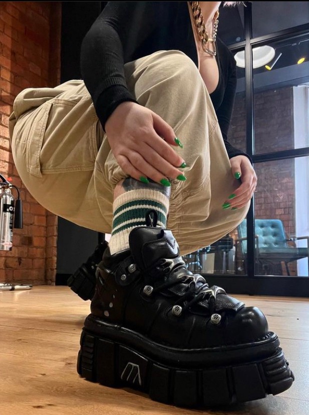 取り寄せ] M-106-S29 / プレート / 厚底スニーカー / 本革【NEW ROCK