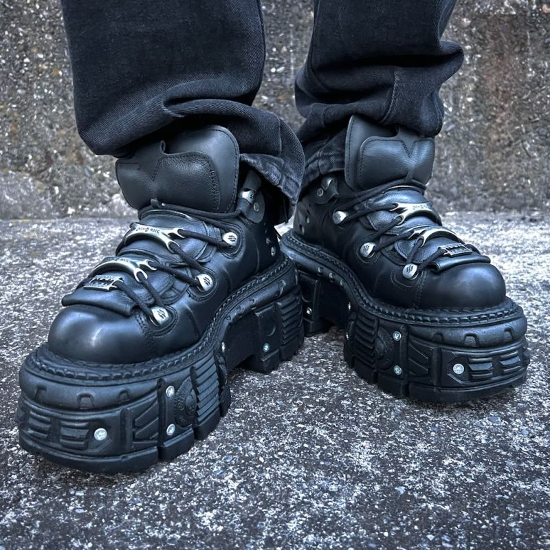 取り寄せ] M-TANK106-C2 / クギ / 厚底スニーカー / 本革【NEW ROCK