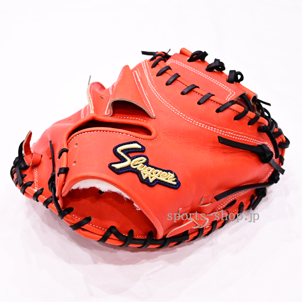 久保田スラッガー 硬式用 キャッチャーミット KCI Fオレンジ×ブラック